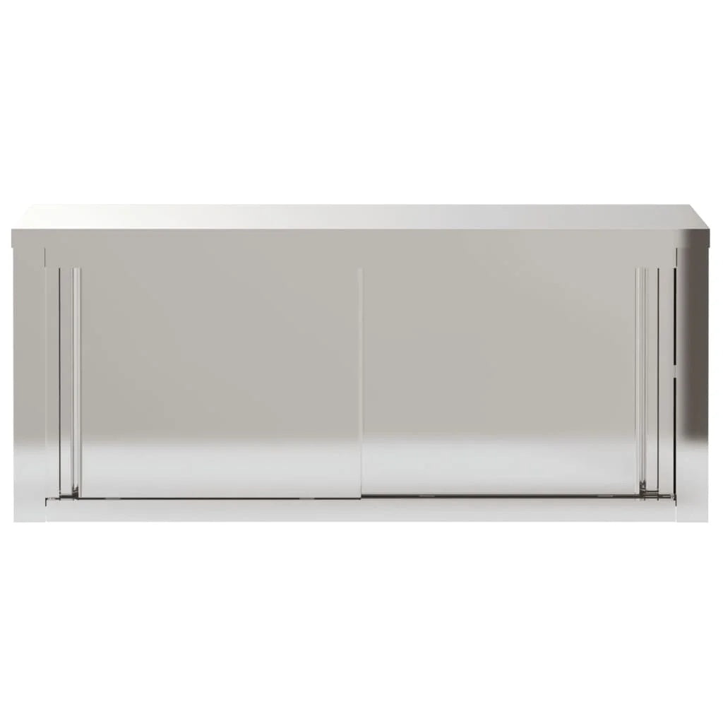 vidaXL Kitchen Wall Cabinet with Shelf Storage Restaurant Stainless Steel