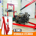 Aoile Red Hydraulic Folding Crane Lifting Hoist, 4400 lbs Max Weight