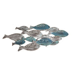 Modern Coastal Metal Wall Art, Decorative Fish Wall Sculpture for Living Room, Bedroom and Home Decoration