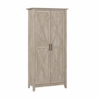 Key West Tall Storage Cabinet with Doors in Bing Cherry - Engineered Wood