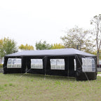 10'x30' Outdoor Party Tent with 8 Removable Sidewalls Waterproof Canopy Patio Wedding Gazebo, Black