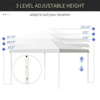 Barara King Outdoor Canopy Tent, Patio Portable Canopy,13' x 13' Pop Up Canopy Tent, Instant Sun Shelter, Tents for Parties,White