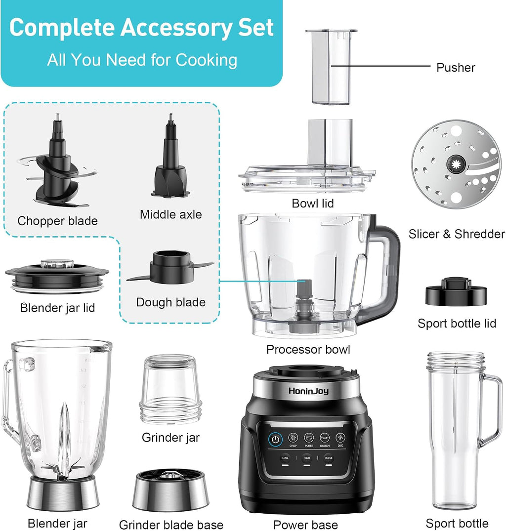 All-in-One Blender Food Processor, 10-in-1 Blenders for Kitchen