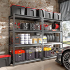 Shuntong The Atlas 12000LBS Garage Storage Shelves, 48"W Heavy Duty Metal Industrial Shelves, 4 Tier Adjustable Storage Rack for Warehouse Shop Basement,48"W x 24"D x 72"H, Black