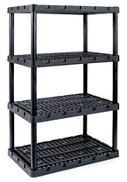 5 Shelf Knect-A-Shelf Ventilated Extra Heavy Duty Storage Unit Organizer System for Home, Garage, Basement, and Laundry, Black