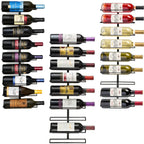 27 Bottle Wall Mounted Wine Rack, Vertical Wine Storage Organizer for Home Bar, Kitchen and Dining Room