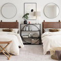 Wall Mount Upholstered Headboard with Metal Rail - Modern Bedroom Headboard