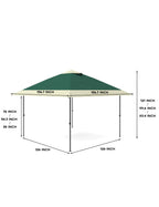 AOILE 13x13FT Pop-Up Patio Gazebo, Outdoor Canopy Tent with Mesh Walls, Double Roof & Carry Bag