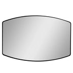 Modern Oblong Metal Wall Mirror, Decorative Elongated Hanging Mirror for Living Room, Bedroom and Entryway
