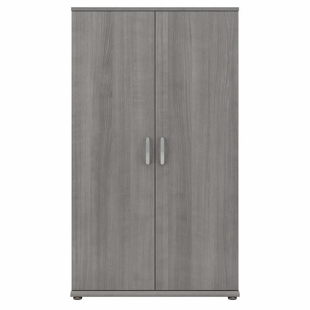Pemberly Row Tall Garage Storage Cabinet in Platinum Gray - Engineered Wood