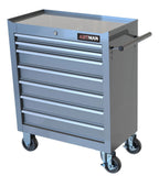 7-Drawer Metal Rolling Tool Chest with Wheels, Tool Storage Cabinet with Locking System, Toolbox with Wheels for Garage, Warehouse, Workshop, Repair Shop, Red