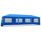 10'x30' Outdoor Party Tent with 8 Removable Sidewalls - Waterproof Canopy Patio Wedding Gazebo for Backyard Events, Blue