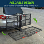 Folding Hitch Cargo Carrier 60"x24"x14" 500lb Fits 2" Receiver