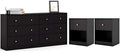 3 Piece Bedroom Set with 6-DRAWER Double Dresser