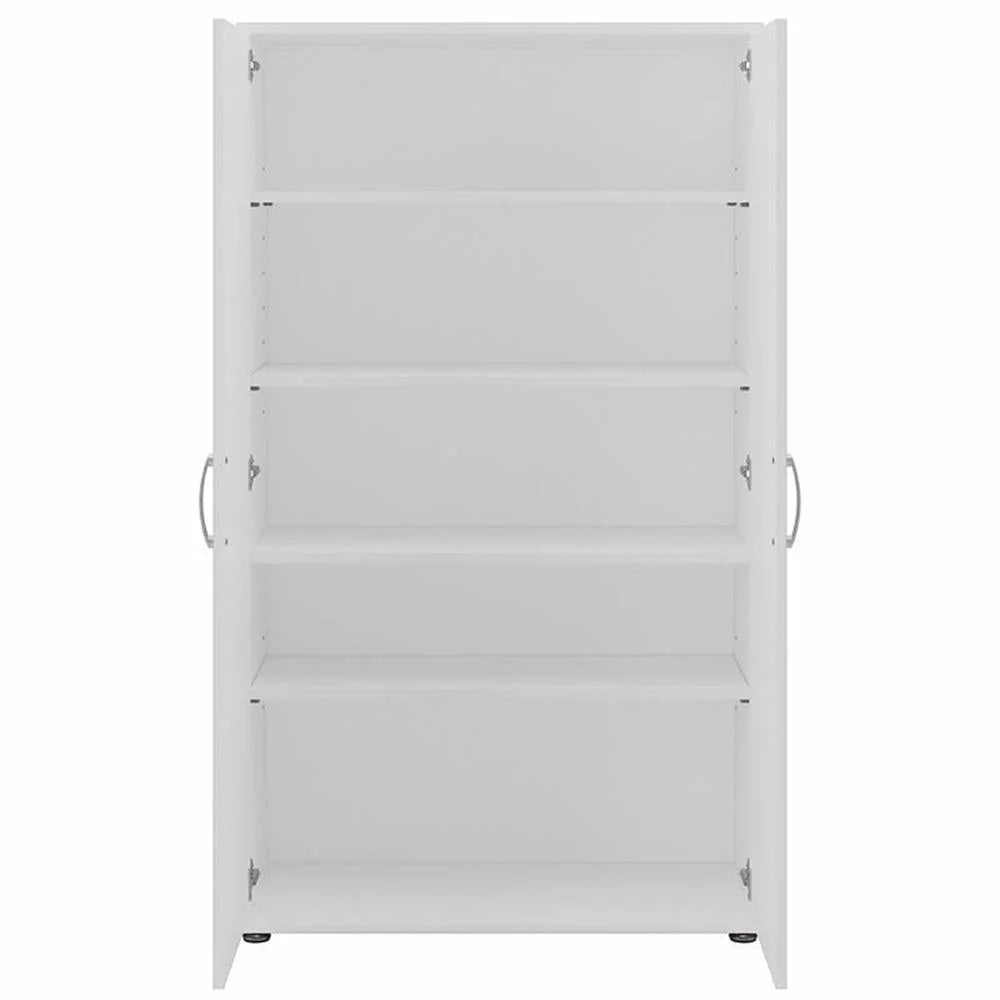 Pemberly Row Tall Garage Storage Cabinet in Platinum Gray - Engineered Wood