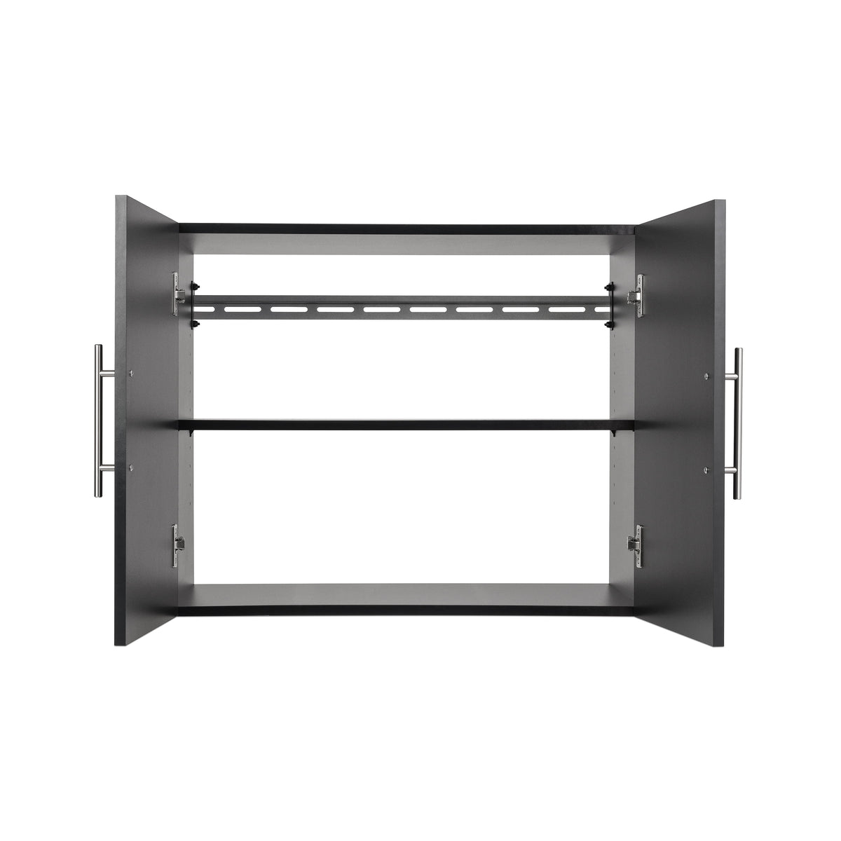 Prepac HangUps 30" Upper Wooden Garage Storage Cabinet in Black