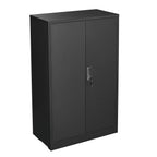 Metal Storage Cabinet with Locking Doors and Adjustable Shelf, Folding Filing Storage Cabinet, Rolling Storage Locker Cabinet for Home Office,School,Garage, White