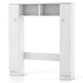 Topcobe Over The Toilet Storage Cabinet with 2 Open Compartments and 4 Adjustable Shelves, Bathroom Furniture, Bathroom Shelves, White