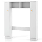 Topcobe Over The Toilet Storage Cabinet with 2 Open Compartments and 4 Adjustable Shelves, Bathroom Furniture, Bathroom Shelves, White