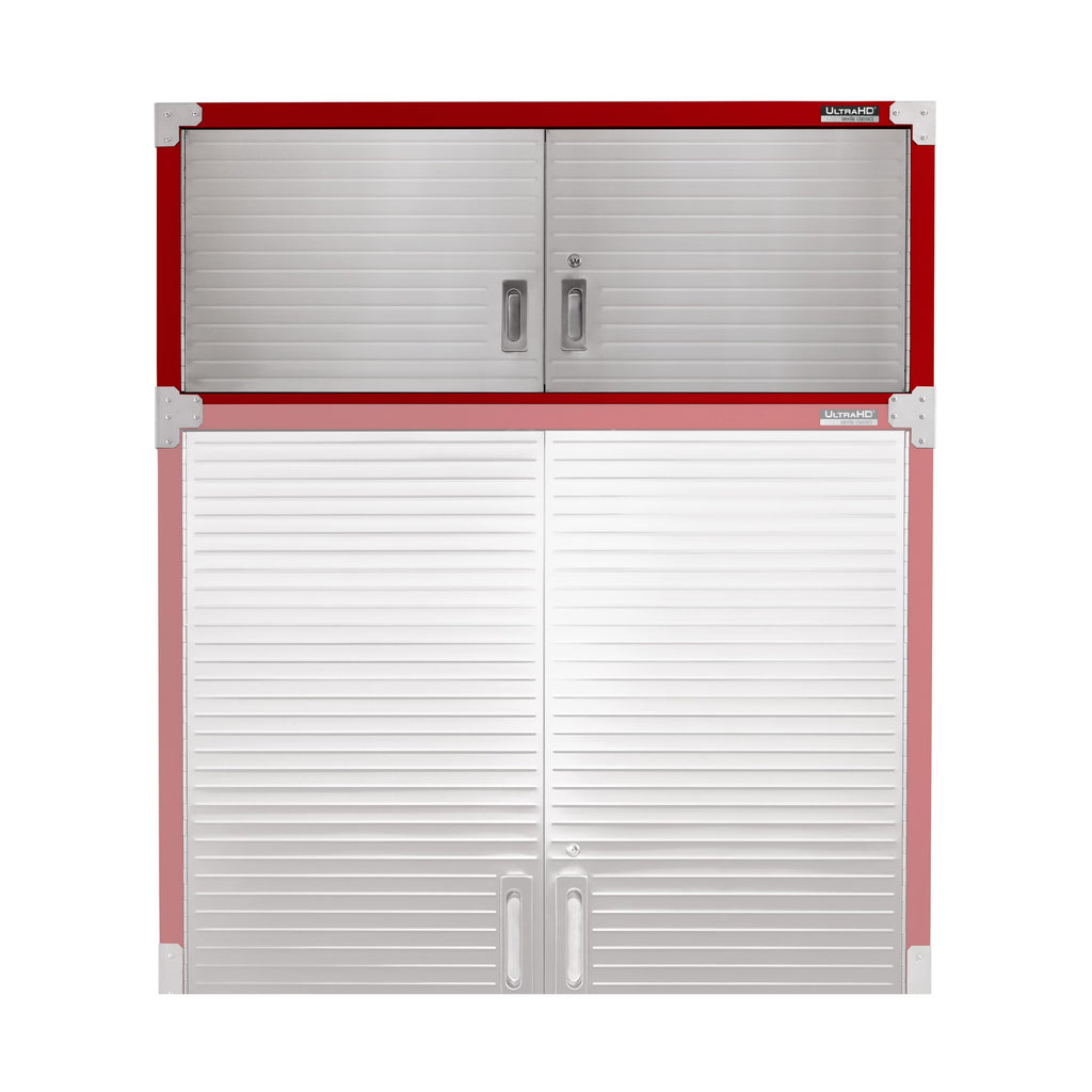 Seville Classics UltraHD Mega 2-Door Lockable Stacker Storage Cabinet, 48" W X 24" D X 18.5" H, Graphite