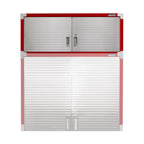 Seville Classics UltraHD Mega 2-Door Lockable Stacker Storage Cabinet, 48" W X 24" D X 18.5" H, Graphite