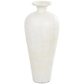 Tall Ceramic Amphora Floor Vase, White Decorative Vase for Home Decor