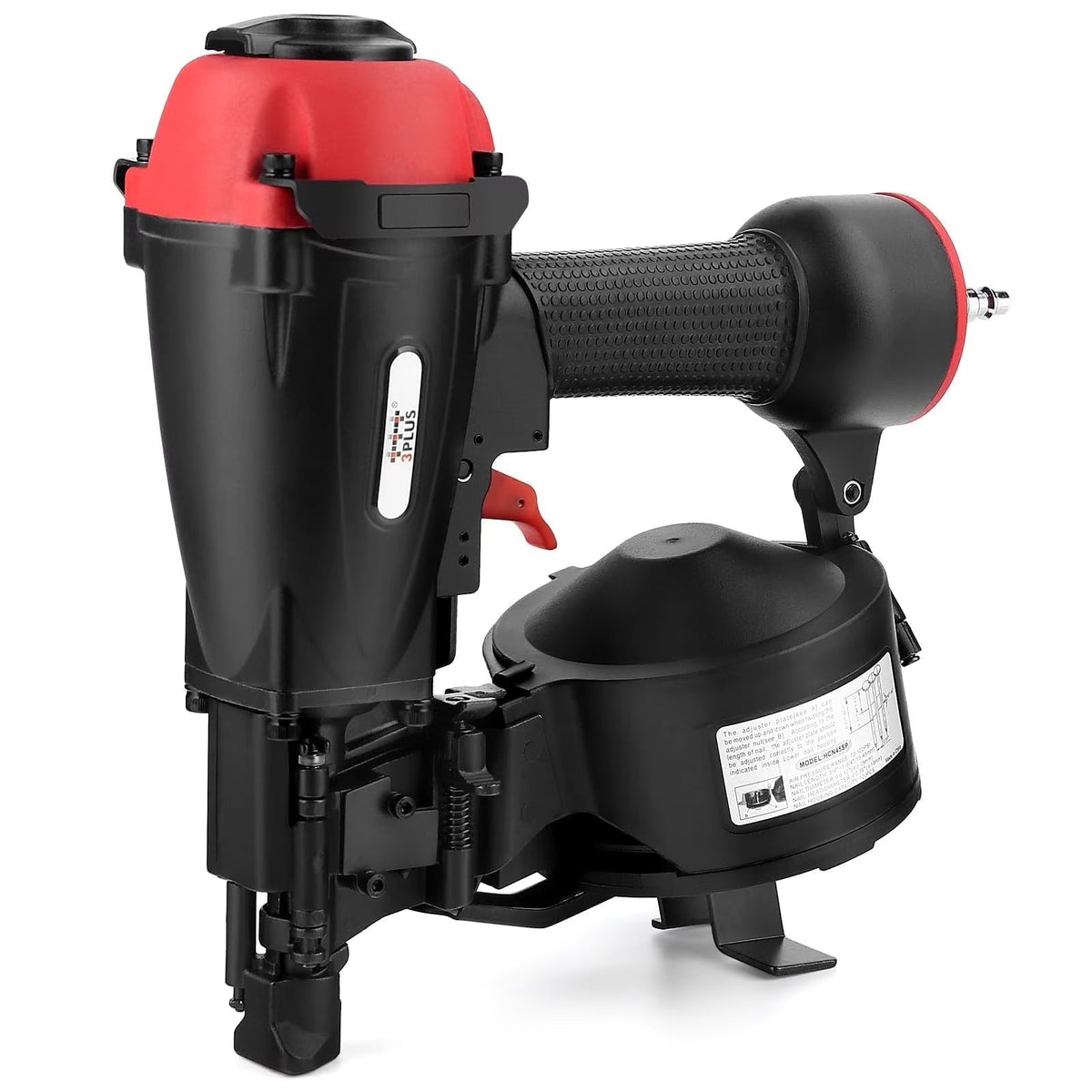 3PLUS HCN45SP 11 Gauge 15 Degree 3/4" to 1-3/4" Coil Roofing Nailer Pneumatic Roof Nail Gun