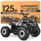 125cc ATV - Gas Quad, Automatic-Reverse, Army Pink, 3125XR8-U2