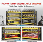 59" W Garage Shelving,5-Tier Heavy Duty Shelving Unit,3000LBS Adjustable Metal Storage Shelves,Storage Rack Units for Industrie,Shed,Warehouse,Basement,Black,59" W x 20" D x 72" H