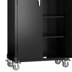 Aobabo 72 Inch Locking Storage Cabinet w/ Adjustable Shelves, Gray