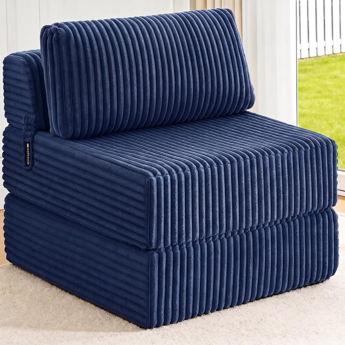 Folding Sofa Bed Convertible 4 in 1 Sleeper Chair Gray Single