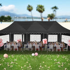 HOTEEL Canopy 10'x20' Pop Up Canopy Tent Heavy Duty Waterproof Adjustable Commercial Instant Canopy Outdoor Party Canopy Parties,Wedding,Outside Patio,Event,Backyard,White