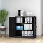 Aobabo 72 Inch Locking Storage Cabinet w/ Adjustable Shelves, Gray