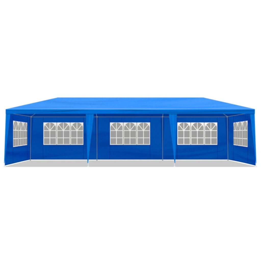 10'x30' Outdoor Party Tent With 8 Removable Sidewalls Canopy Blue Waterproof Shelters Gazebo For BBQ Birthday Party Wedding Events Backyard Garden And Patio