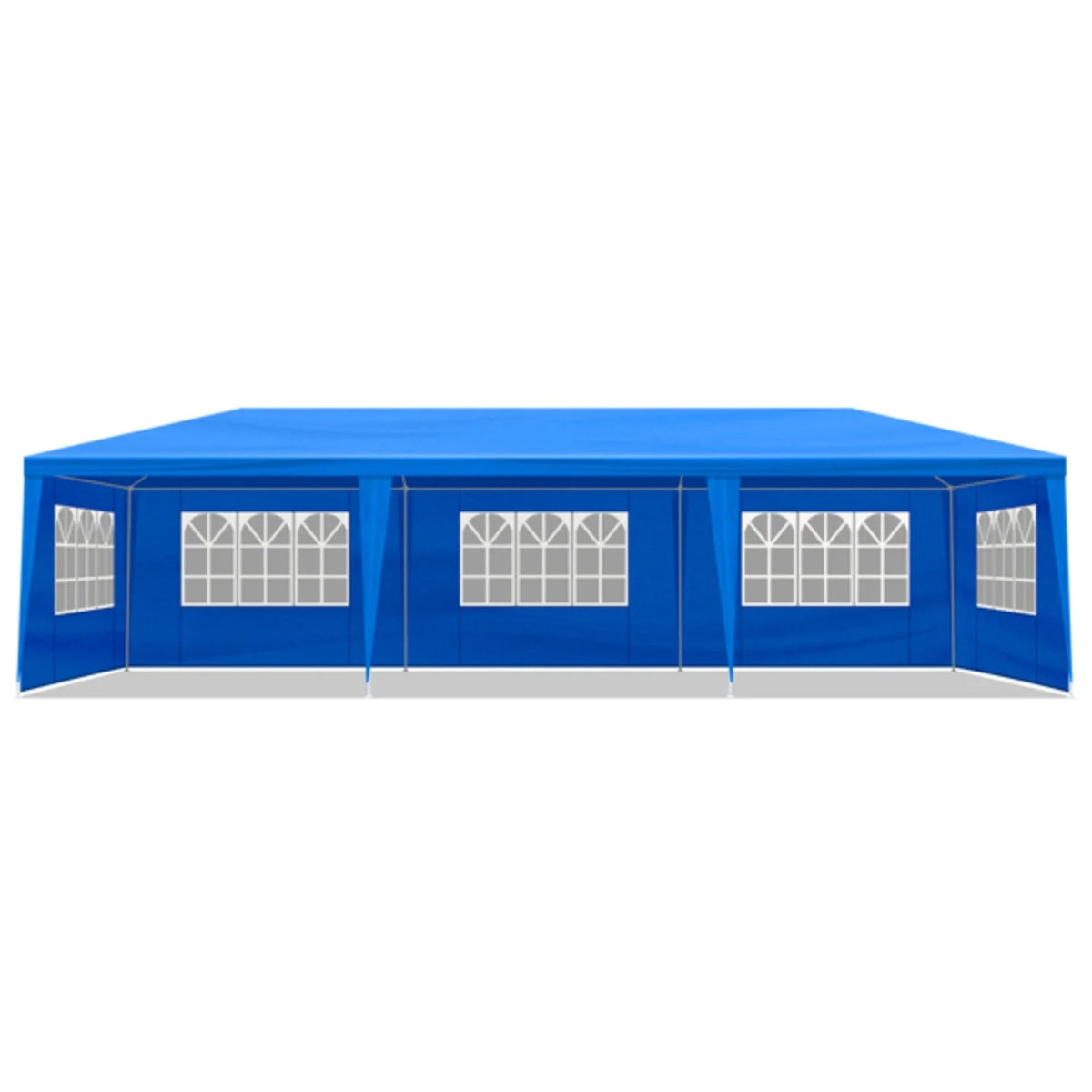 10'x30' Outdoor Party Tent With 8 Removable Sidewalls Canopy Blue Waterproof Shelters Gazebo For BBQ Birthday Party Wedding Events Backyard Garden And Patio
