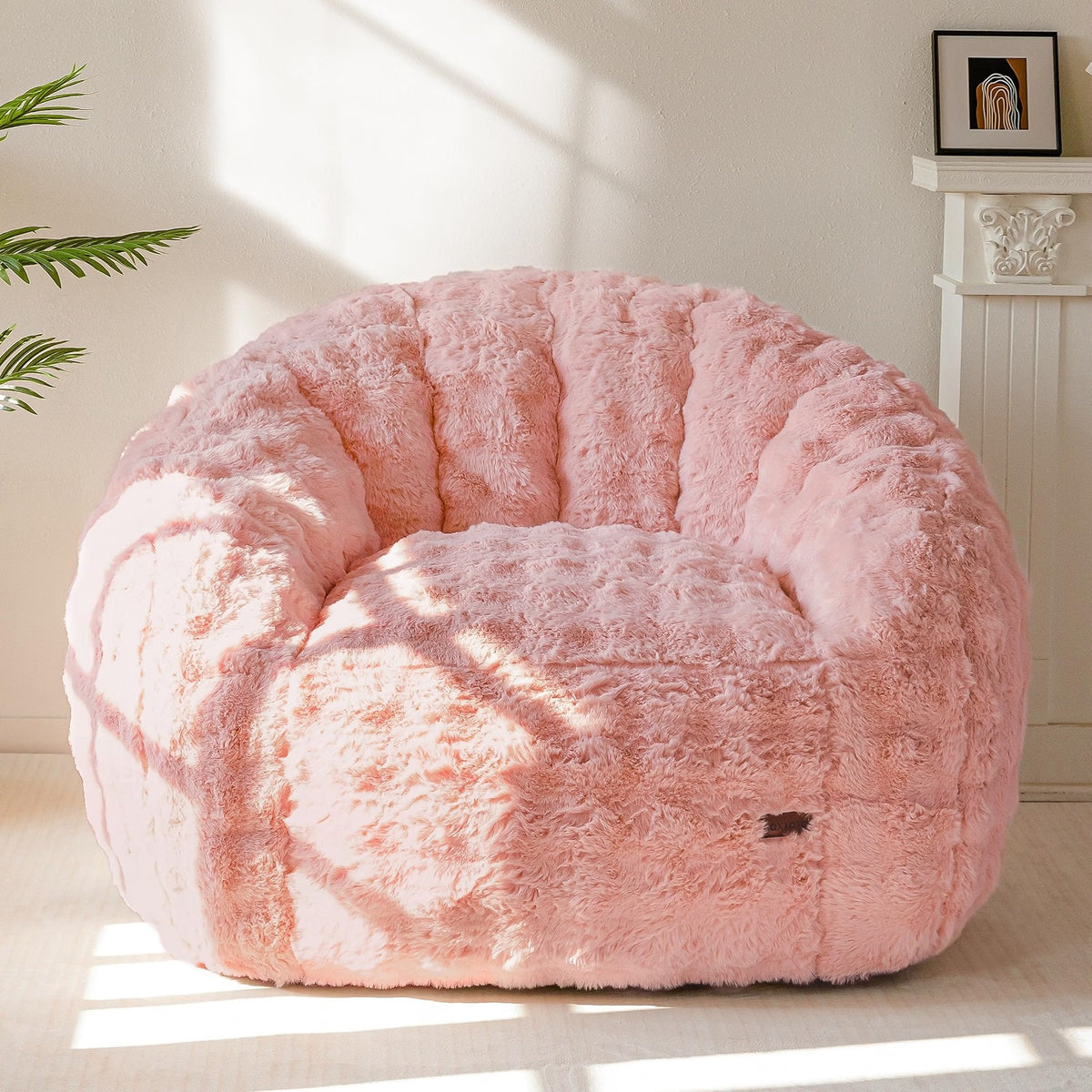 Giant Bean Bag Chair for Adults, Oversized Shell Shape Bean Bag