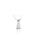6.25" Tall Martini Glasses with Hammered Stem, Set of 4 Elegant Cocktail Glasses