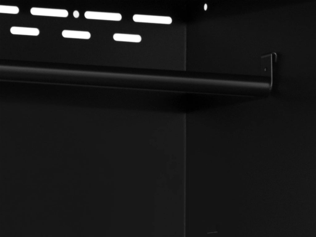 NEWAGE PRODUCTS INC. Bold Steel 7-Piece Garage Storage Cabinet Set Black with Bamboo Worktop