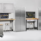 Seville Classics UltraHD? Steel Body Lockable Storage Cabinet Organizer Locker Shelving Unit, Graphite, 30" W x 18" D x 72" H