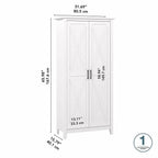 Key West Tall Storage Cabinet with Doors in Bing Cherry - Engineered Wood