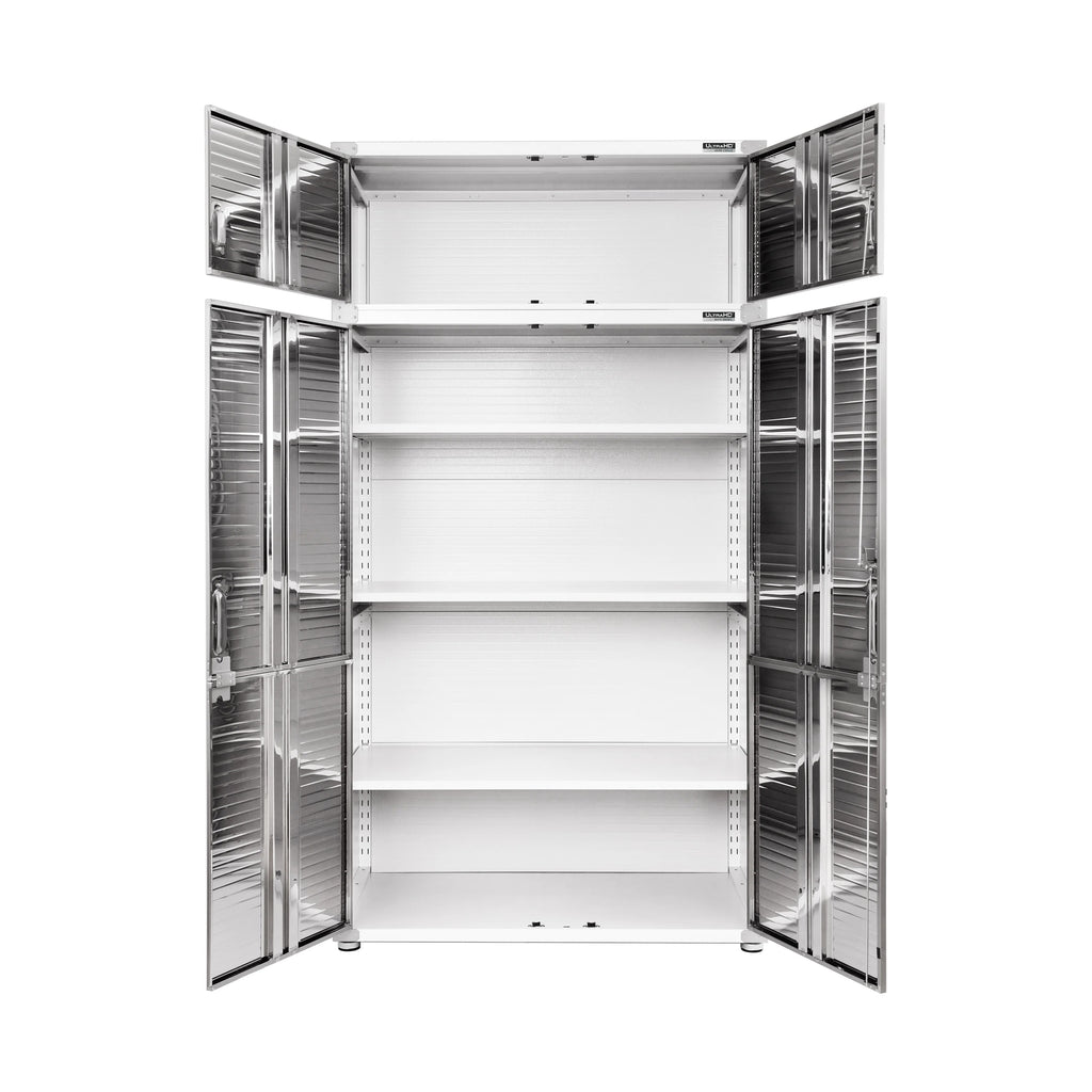 Seville Classics UltraHD Mega 2-Door Lockable Stacker Storage Cabinet, 48" W X 24" D X 18.5" H, Graphite
