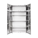 Seville Classics UltraHD Mega 2-Door Lockable Stacker Storage Cabinet, 48" W X 24" D X 18.5" H, Graphite