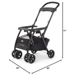 Lightweight Infant Car Seat Caddy Frame Stroller, Portable Baby Carrier Stroller Frame with Easy Fold Design