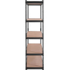 BHUIK 5-Tier Heavy Duty Garage Storage Shelving Unit, 48"W x 18"D x 72"H Adjustable Metal Rack, 2000 lbs Capacity, Industrial Black Steel Shelves for Basement, Kitchen, Utility or Laundry Room