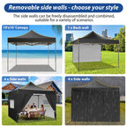 SANOPY 10'x10' Pop up Canopy Tent Anti-UV Waterproof Outdoor Gazebo Instant Party Wedding Backyard Canopy Tent Shade Shelter for Backyard, Patio, Parties,Khaki