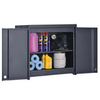 Edsal 28"W x 14"D x 26"H Garage Wall Mount Storage Cabinet, Black