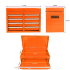 5-Drawer Rolling Tool Chest & Removable Tool Box with Locking System, Tool Box Organizer with 4 Wheels&Hooks, Large Capacity Garage Storage Cabinet for Warehouse and Repair Shop, Orange