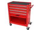 4 Drawers Rolling Tool Chest, High Capacity Tool Box with Tool Sets, Tool Chest with Lockable System and Wheels, Utility Tool Storage Cart for Workshop Mechanics Garage (Black)