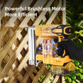 18 Gauge Brad Nailer Compatible with Dewalt 20V MAX Battery(NO Battery), Narrow Crown Stapler, 2 in 1 Cordless Nail Gun with 1000 Nails and 1000 Staples for Home Improvement, DIY and Woodworking