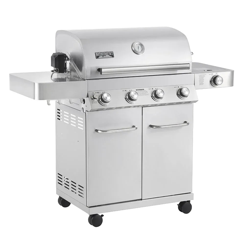 17842 Stainless Steel 4 Burner Propane Gas Grill with Rotisserie